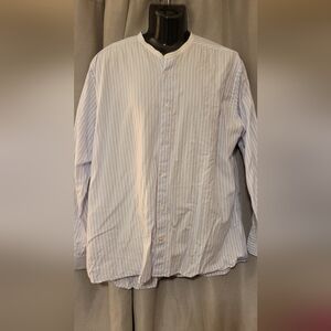 Men's Light Blue Striped Button Down Shirt